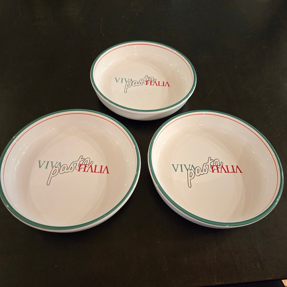 Waechtersbach Pasta Bowls Set of 3 Viva Pasta Italia 8" x 1.75" Spaghetti salad